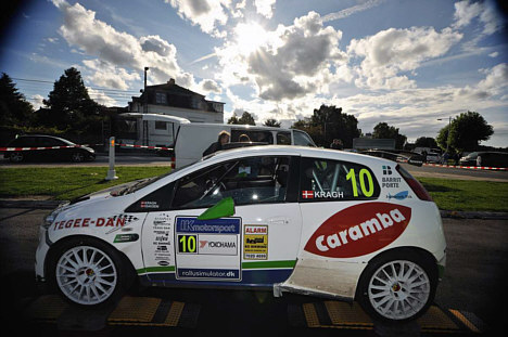 Fiat Punto Grande S2000 – en af verdens mest avancerede rallybiler. Men Ib Kraghs eksemplar har drillet lidt.
(Foto: Michael Eisenberg)